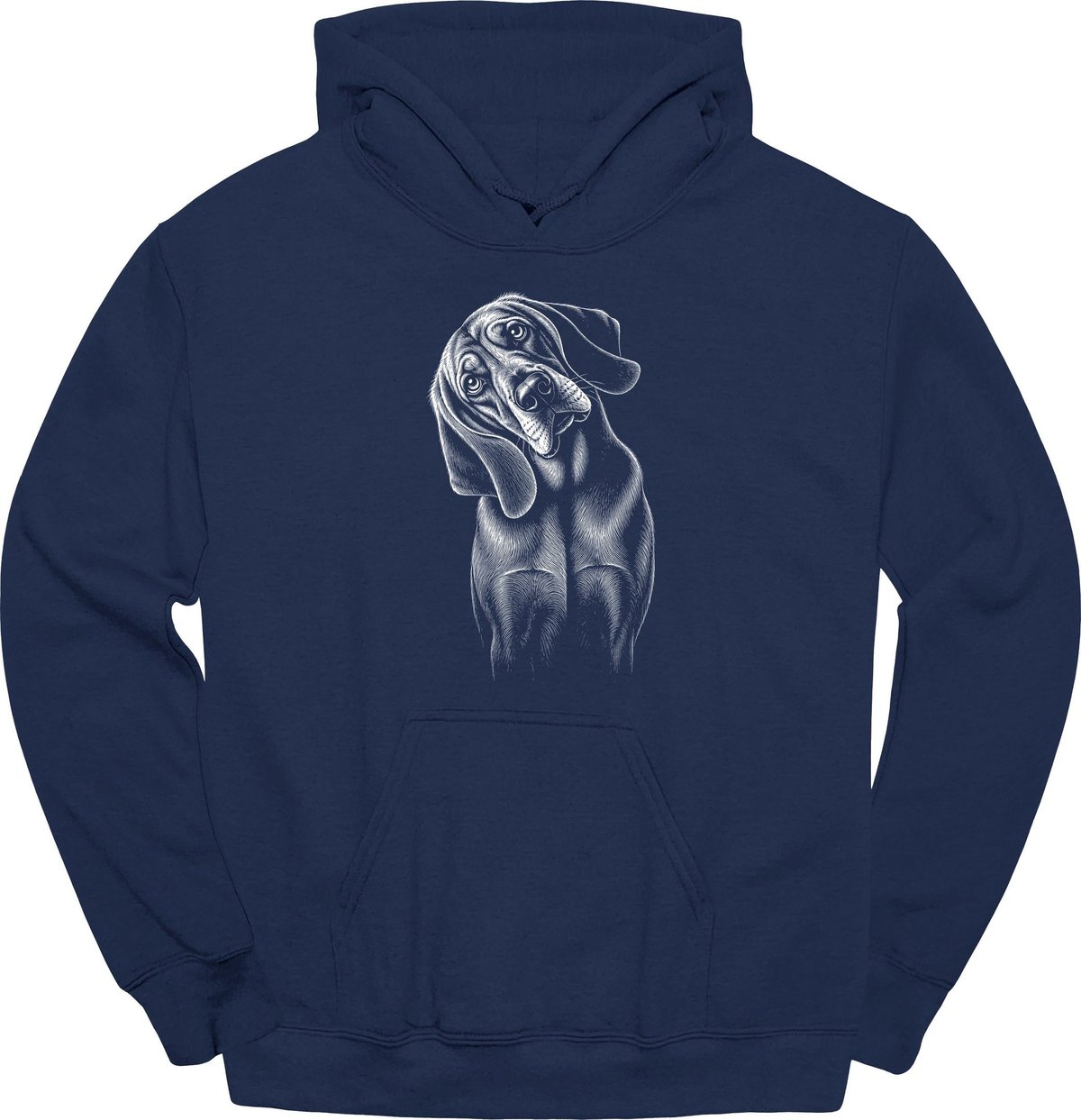 Bloodhound Tilted Dog Hoodie Gift For Dog Lover