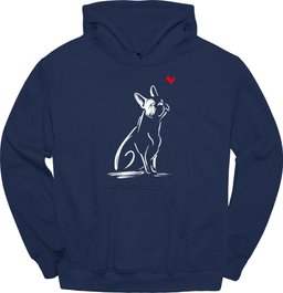 Boston Terrier Sketch Dog Hoodie Gift For Dog Lover