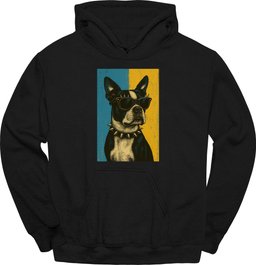 Boston Terrier Punk Dog Hoodie Gift For Dog Lover