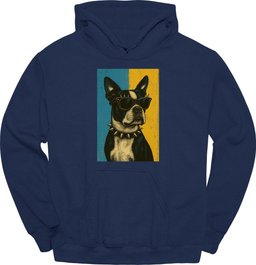 Boston Terrier Punk Dog Hoodie Gift For Dog Lover