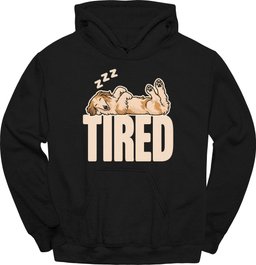 Borzoi Tired Dog Hoodie Gift For Dog Lover