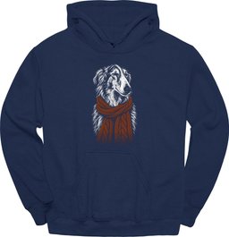 Borzoi Winter Dog Hoodie Gift For Dog Lover