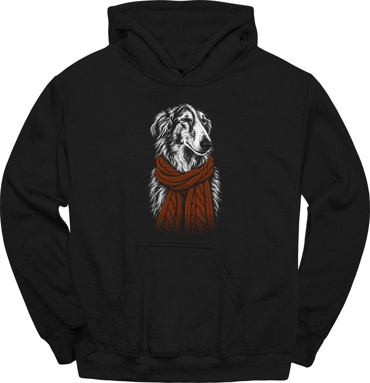 Borzoi Winter Dog Hoodie Gift For Dog Lover