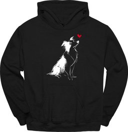 Border Collie Sketch Dog Hoodie Gift For Dog Lover