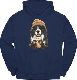 Border Collie Hipster Dog Hoodie Gift For Dog Lover