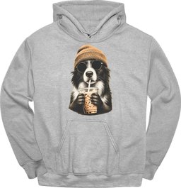 Border Collie Hipster Dog Hoodie Gift For Dog Lover