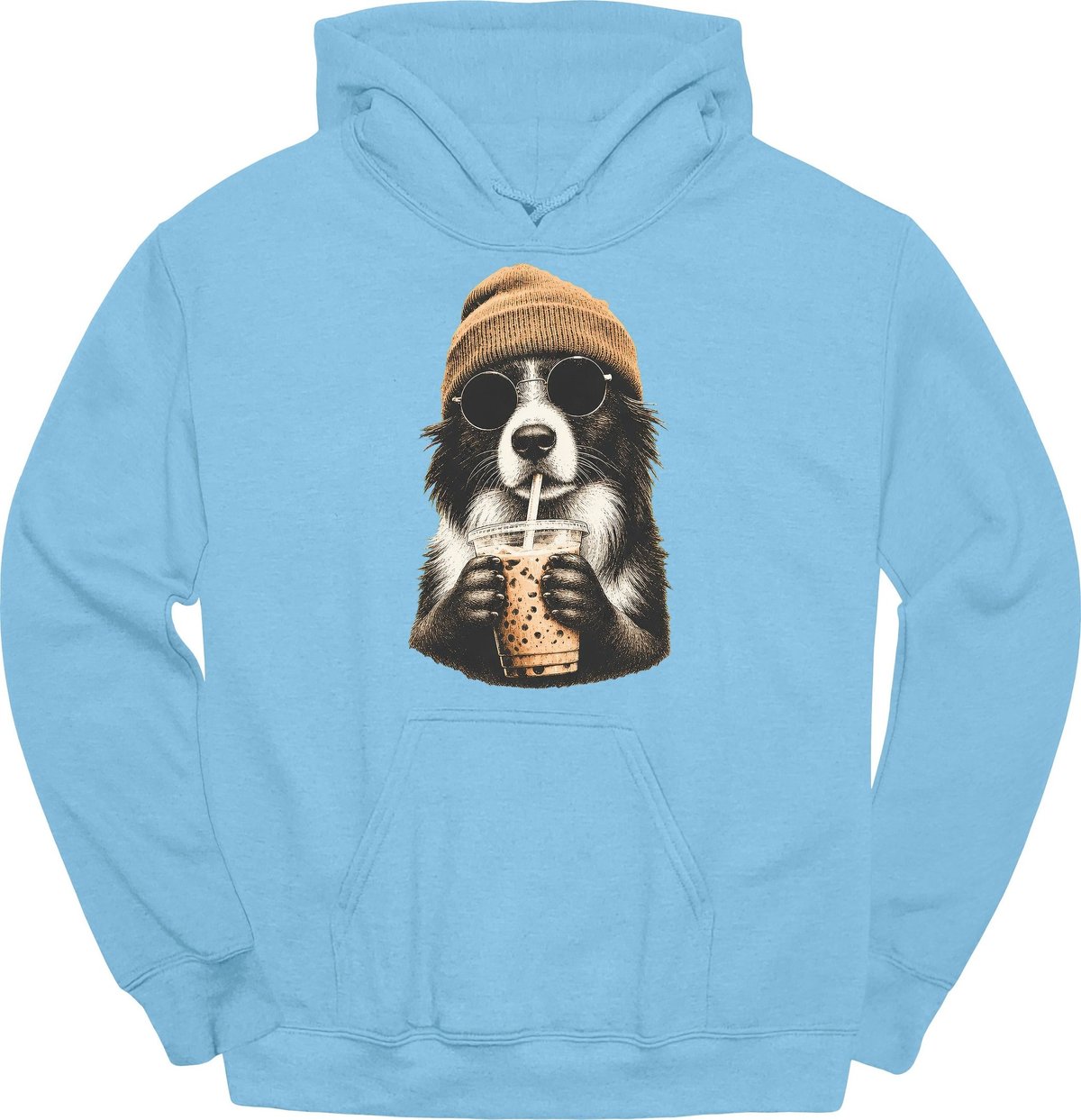 Border Collie Hipster Dog Hoodie Gift For Dog Lover