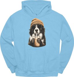 Border Collie Hipster Dog Hoodie Gift For Dog Lover