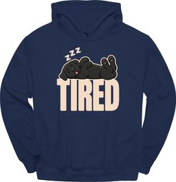 Black Labrador Tired Dog Hoodie Gift For Dog Lover