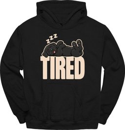 Black Labrador Tired Dog Hoodie Gift For Dog Lover