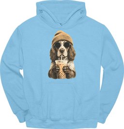 Brittany Spaniel Hipster Dog Hoodie Gift For Dog Lover