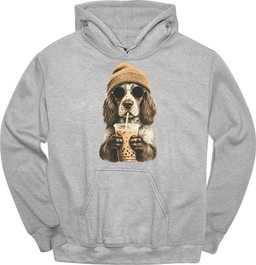 Brittany Spaniel Hipster Dog Hoodie Gift For Dog Lover