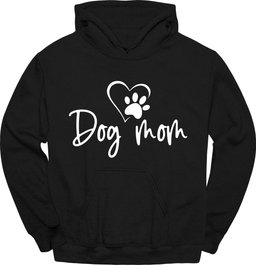 Dog Mom Heart Hoodie Gift For Mom
