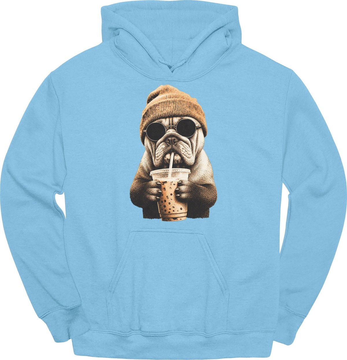 Bulldog Hipster Dog Hoodie Gift For Dog Lover