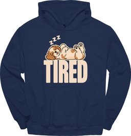 Cavachon Tired Dog Hoodie Gift For Dog Lover