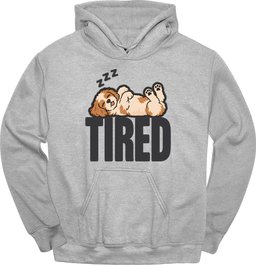 Cavachon Tired Dog Hoodie Gift For Dog Lover