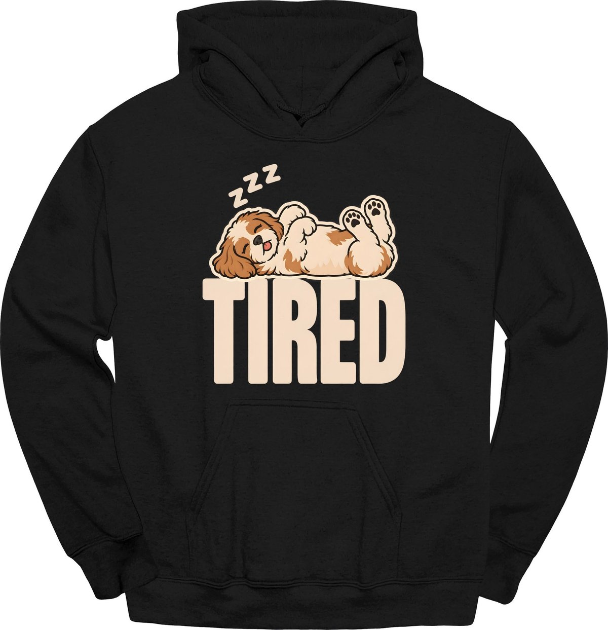 Cavachon Tired Dog Hoodie Gift For Dog Lover