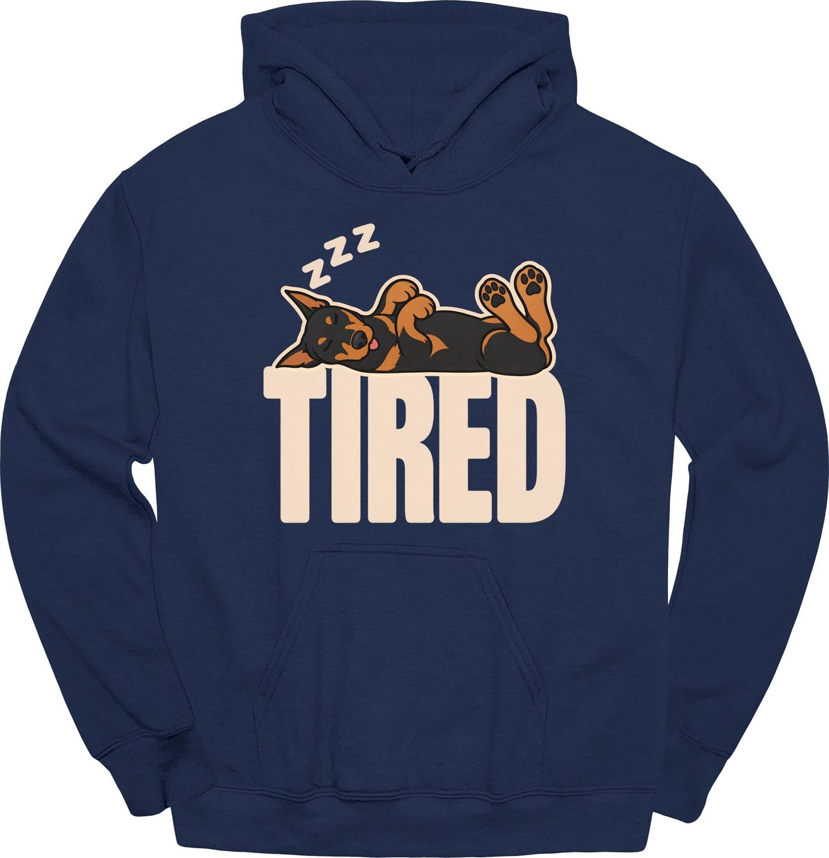 Doberman Tired Dog Hoodie Gift For Dog Lover