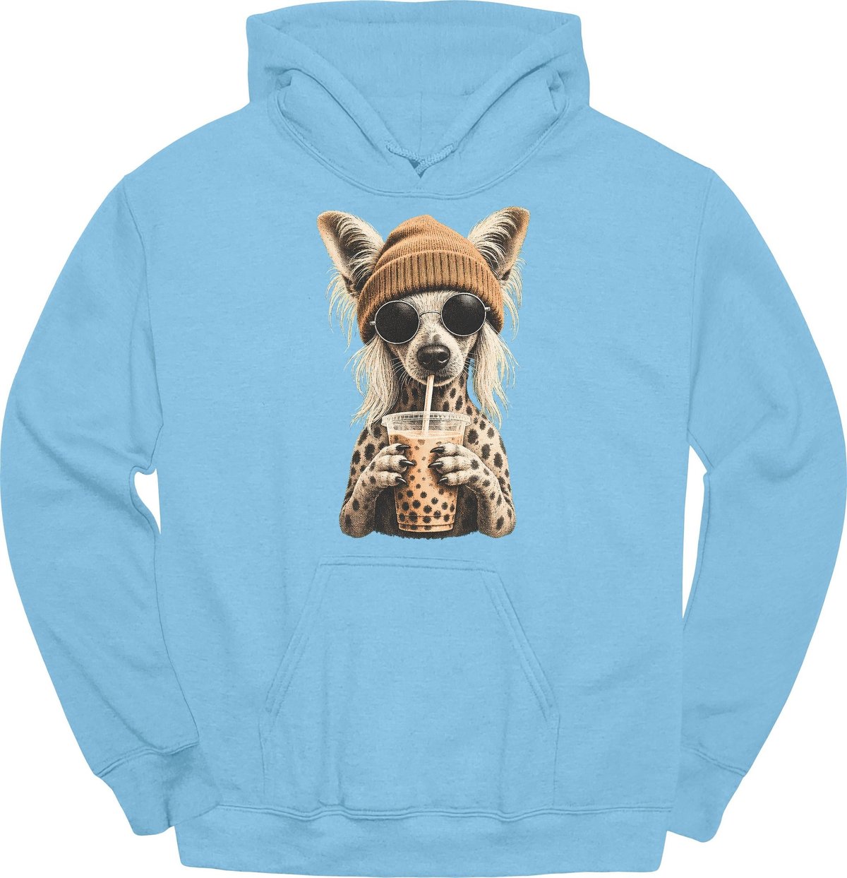 Chinese Crested Hipster Dog Hoodie Gift For Dog Lover