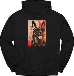 German Shepherd Punk Dog Hoodie Gift For Dog Lover