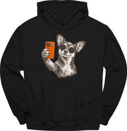 Chiweenie Selfie Dog Hoodie Gift For Dog Lover