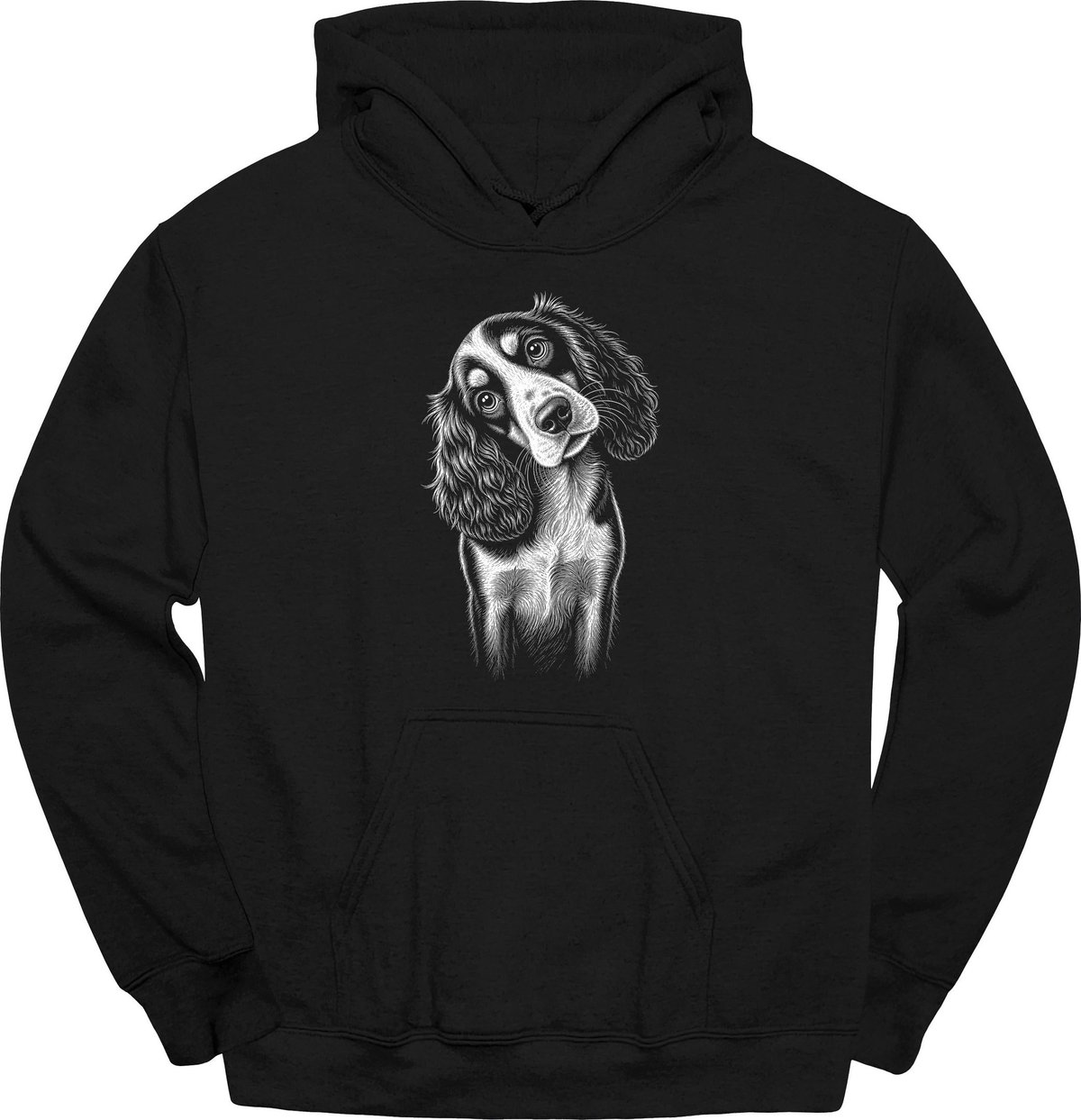 English Springer Spaniel Tilted Dog Hoodie Gift For Dog Lover
