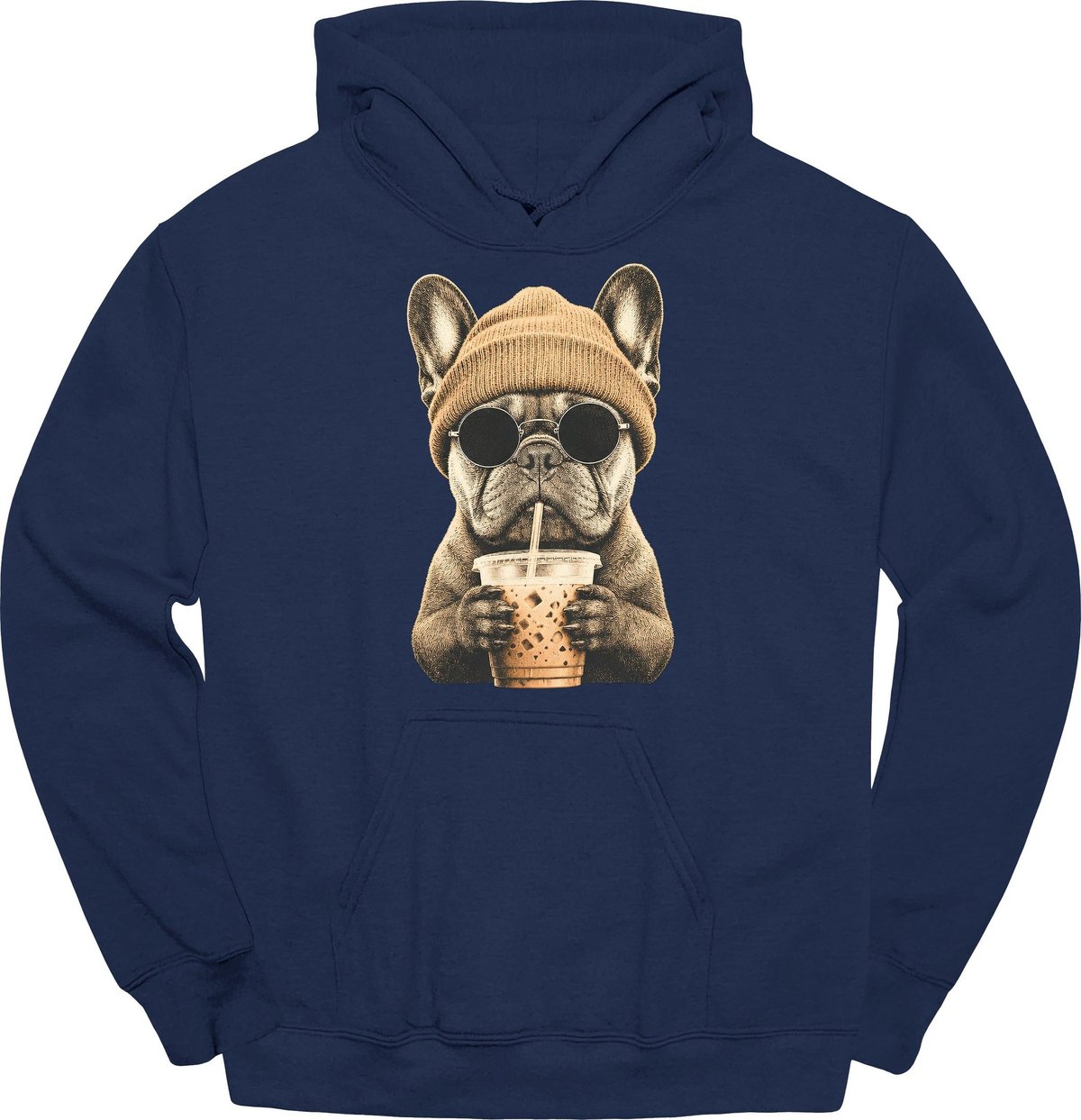 French Bulldog Hipster Dog Hoodie Gift For Dog Lover