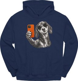 Dachshund Selfie Dog Hoodie Gift For Dog Lover