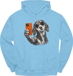 Dachshund Selfie Dog Hoodie Gift For Dog Lover
