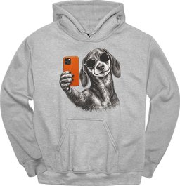 Dachshund Selfie Dog Hoodie Gift For Dog Lover