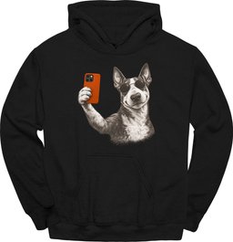 Bull Terrier Selfie Dog Hoodie Gift For Dog Lover