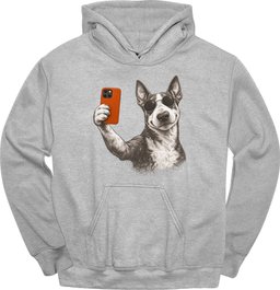 Bull Terrier Selfie Dog Hoodie Gift For Dog Lover