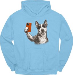 Bull Terrier Selfie Dog Hoodie Gift For Dog Lover