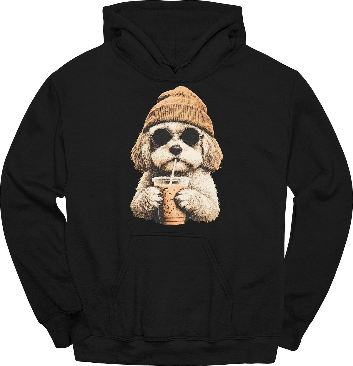 Cavachon Hipster Dog Hoodie Gift For Dog Lover