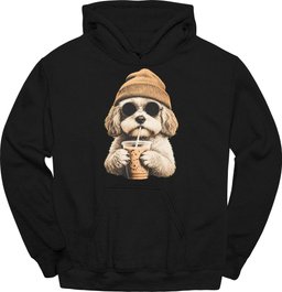 Cavachon Hipster Dog Hoodie Gift For Dog Lover