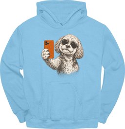 Cavachon Selfie Dog Hoodie Gift For Dog Lover