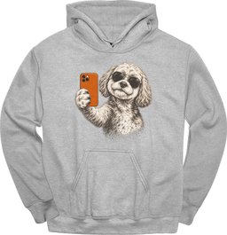 Cavachon Selfie Dog Hoodie Gift For Dog Lover