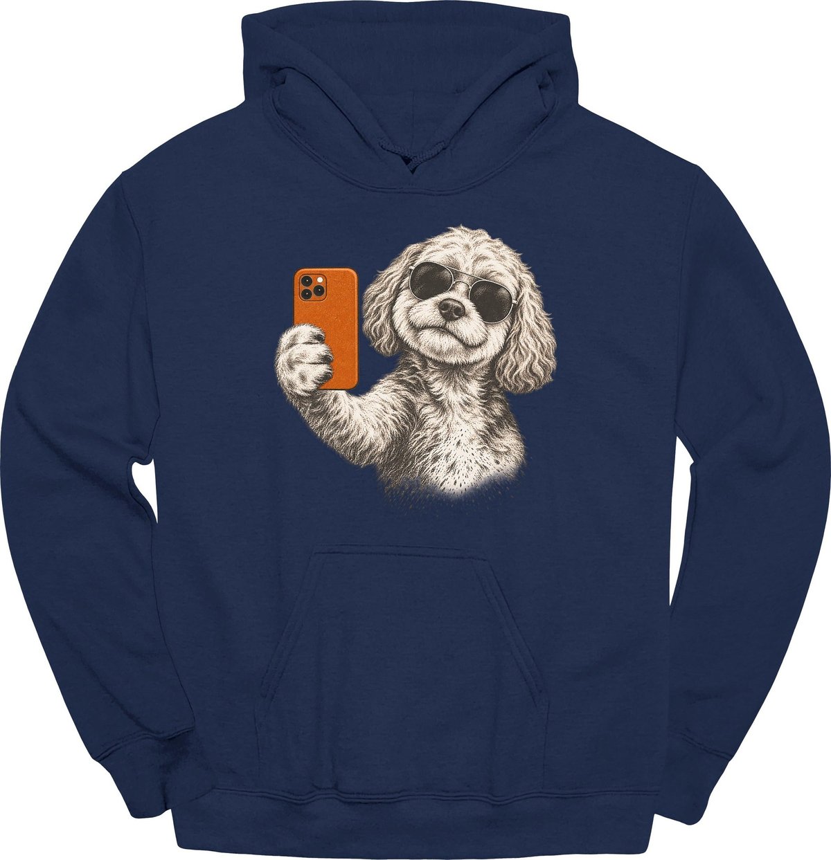 Cavachon Selfie Dog Hoodie Gift For Dog Lover