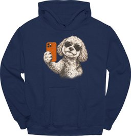 Cavachon Selfie Dog Hoodie Gift For Dog Lover