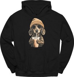 Dachshund Hipster Dog Hoodie Gift For Dog Lover