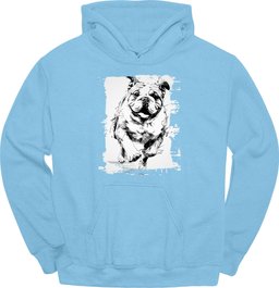 Bulldog Running Dog Hoodie Gift For Dog Lover