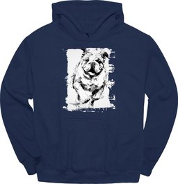Bulldog Running Dog Hoodie Gift For Dog Lover