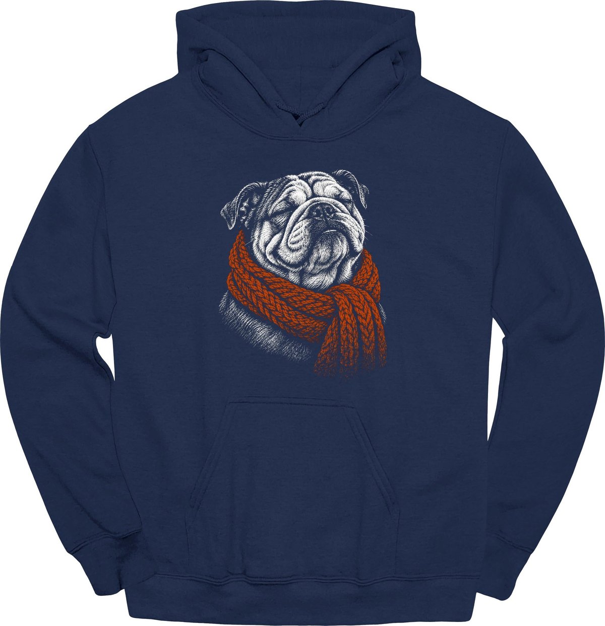 Bulldog Winter Dog Hoodie Gift For Dog Lover