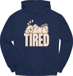 Coton De Tulear Tired Dog Hoodie Gift For Dog Lover