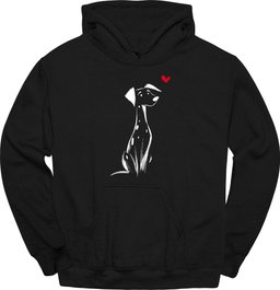 Dalmatian Sketch Dog Hoodie Gift For Dog Lover