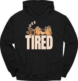 German Shepherd Tired Dog Hoodie Gift For Dog Lover