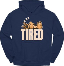 German Shepherd Tired Dog Hoodie Gift For Dog Lover