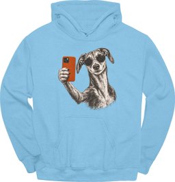 Galgo Selfie Dog Hoodie Gift For Dog Lover