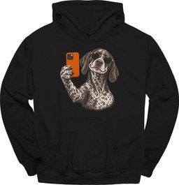German Shorthaired Pointer Selfie Dog Hoodie Gift For Dog Lover