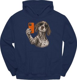 German Shorthaired Pointer Selfie Dog Hoodie Gift For Dog Lover